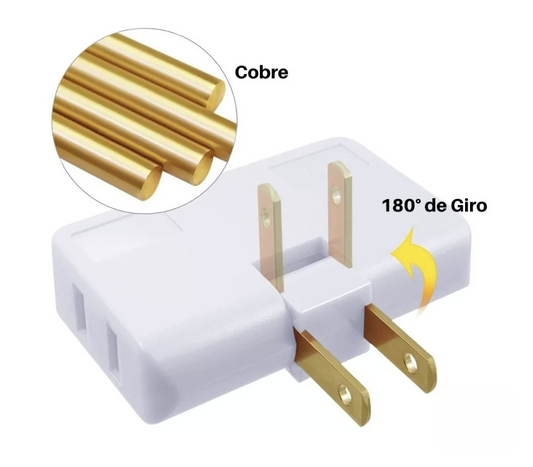 Multiconector adaptador 180°